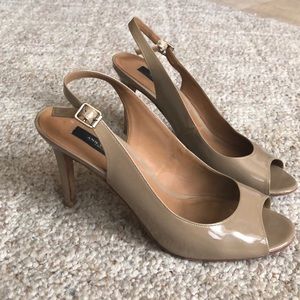 Ann Taylor Peeptoe Slingback